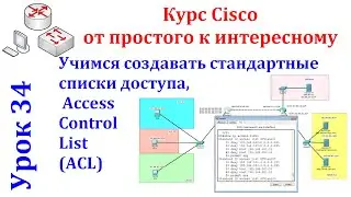 Урок 34 Cisco Packet Tracer. Учимся создавать стандартные списки доступа, Access Control List (ACL)