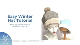 Easy make hats for winter, ideal gift, no pattern required, kids & adults