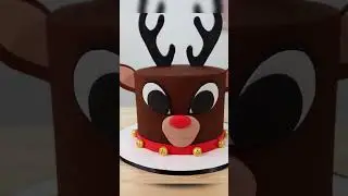 Rudolph the Red Nose Reindeer Cake #shorts