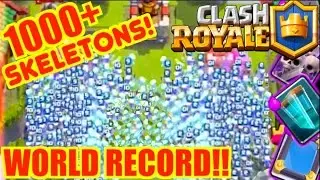 CLASH ROYALE WORLD RECORD!! MOST SKELETONS EVER 1000+!!