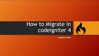 How to migrate in codeigniter 4