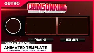 FREE Blender 2D Outro Template | Animated | 60FPS | FREE DOWNLOAD