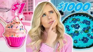 $1 VS $1000 PINK VS BLUE FOODS!