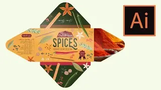 Spices PACKAGING DESIGN Marocaine cuisine collection - Tutorial Adobe  illustrator CC - (section A)