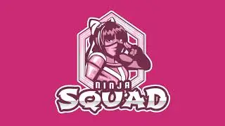 After Effects female ninja logo animation intro template (no software needed)
