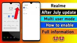 Realme after July update multi user mode how to enable| Multi User mode kaise enable Karen|Anu tech🤩