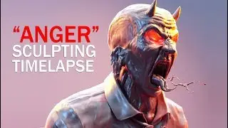 Anger - Blender Sculpting [Timelapse]