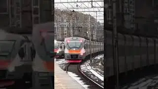 Электропоезда ЭП2Д на станции Солнечная (МЦД-4) // Подпишись👆 #мцд4