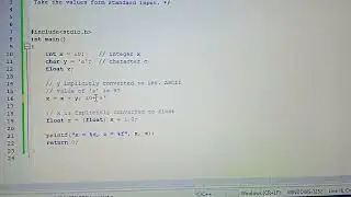 C Program to implement Type Casting or Conversion with explanation