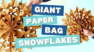 How to Make a Snowflake Out of Paper Bags Full Length Tutorial