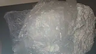 Un wrapping the foam for a giant beanbag YES ITS FROM TIKTOK