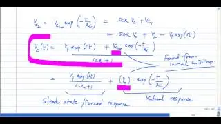 First order RC circuit with an exponential input
