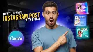 How to Design Instagram Post with Canva about Social Media Marketing | Canva Tutorial