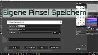 Gimp eigene Pinsel(Brushes) schnell speichern