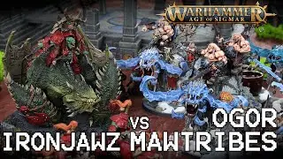IRONJAWZ vs. OGOR MAWTRIBES (2000pts. Warhammer AGE OF SIGMAR Battle report)