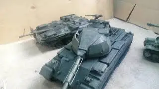 Tank Super Conqueror из пластилина с хорошим боекомплектом