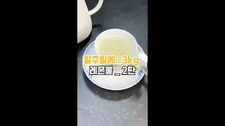 일주일만에 3키로 빼는 마법의 물 #다이어트 #레시피 #식단 #레시피추천