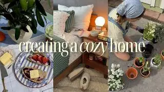 How I Made My Home Feel Better Than Going Out 🌿 | Cozy Sanctuary Tips + Backyard Garden + GIVEAWAY!