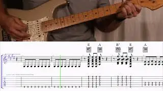 How to Play the Chords to Summertime Blues by Eddie Cochran on Guitar with TAB