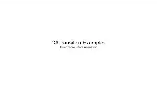 CATransition | Layer Transition Examples