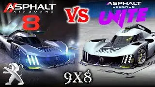 Peugeot 9x8: Asphalt 8 vs Asphalt Legends Unite