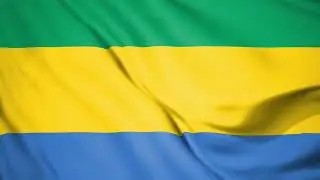 Gabon Waving Flag 4K Video | Royalty Free | No Copyright Video | Gabon Independence Day 