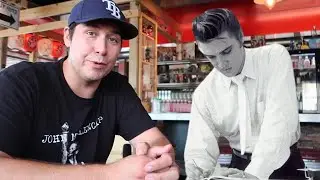 Elvis Presley In Tampa Florida - Eating At Same Diner Table & Location Of His First Ever Album Cover