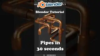 Create pipes in blender in 30 seconds | blender tutorial