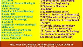 Medical  Vs Paramedical  Courses Details
