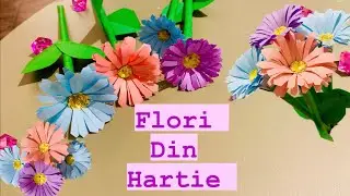 CUM SA FACI FLORI DIN HARTIE  foarte simplu | paper Flower #paperflower