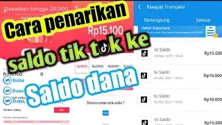 Cara Penarikan Saldo Dari Aplikasi TikTok Ke Saldo Dana 2021