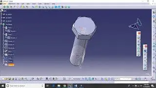 Flange coupling CATIA V5 Tutorial - Bolt (Part5)