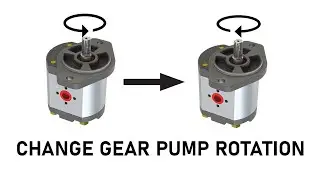 How to change rotation of hydraulic gear pump