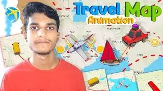 How to Make Travel Map Animation Using App || Useful Trick For Vloggers & Creators