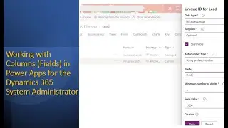 Working with Columns (Fields) in Power Apps for the Dynamics 365 System Administrator