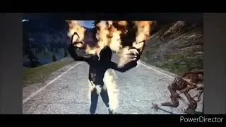 The Headcrab Zombie Burning