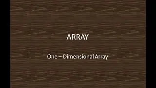 C Programming Tutorial for Beginners part 7 | One – Dimensional Array in C Language