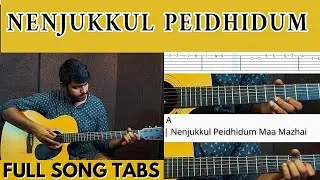 Nenjukkul Peidhidum | Full Song Tabs | Chords | Guitar Lesson + Cover | Asher Thomas | nVolve Music