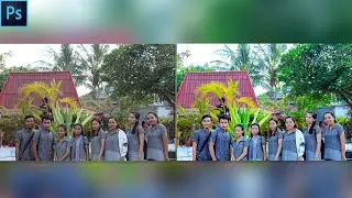 Retouching natural color edit in adobe photoshop