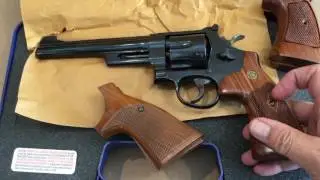 Optional Grip Stocks For The Smith And Wesson M27 357 Magnum Revolver
