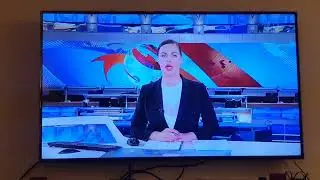 Нет войне на первом канале. Anti-war protester on the main russian tv channel.