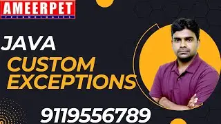 Java Custom Exceptions | By Srinivas | Ameerpet Technologies | Fullstack java Training