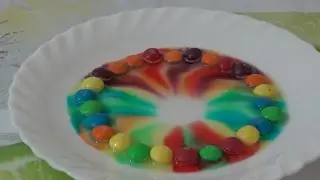 Радуга из конфет m&m's опыты химичим всё портит злой волшебник. Кукольный театр.