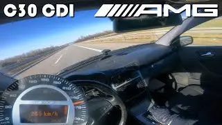 Mercedes C30 CDI AMG | Review | 100-200 kmh acceleration & 255 kmh Top speed on Autobahn