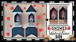 How to make  a Valentine Gnomes Sign // Trash to Treasure// Mackenzie Childs Inspired//