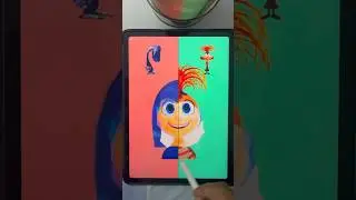 Joy as anxiety and boredom inside out 2 #shorts #art ❤️
