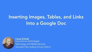 Inserting Images, Tables, and Links Into a Google Doc
