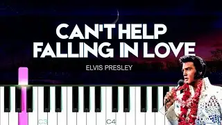 Can't Help Falling In Love [Piano Tutorial] | SHEET MUSIC + MIDI 🔥