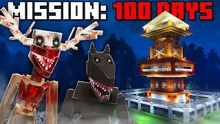 Surviving Minecraft's SCARIEST Horror Mods for 100 DAYS in Hardcore #3… Skin Walker Wolfman