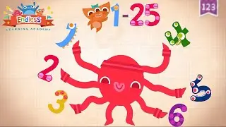 Endless numbers 1 to 25 | Learn Number one - twenty five | Fun Learning for Kids